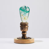 EP Light Mind Decorative Resin LED Bulb with unique resin design and wooden base options
