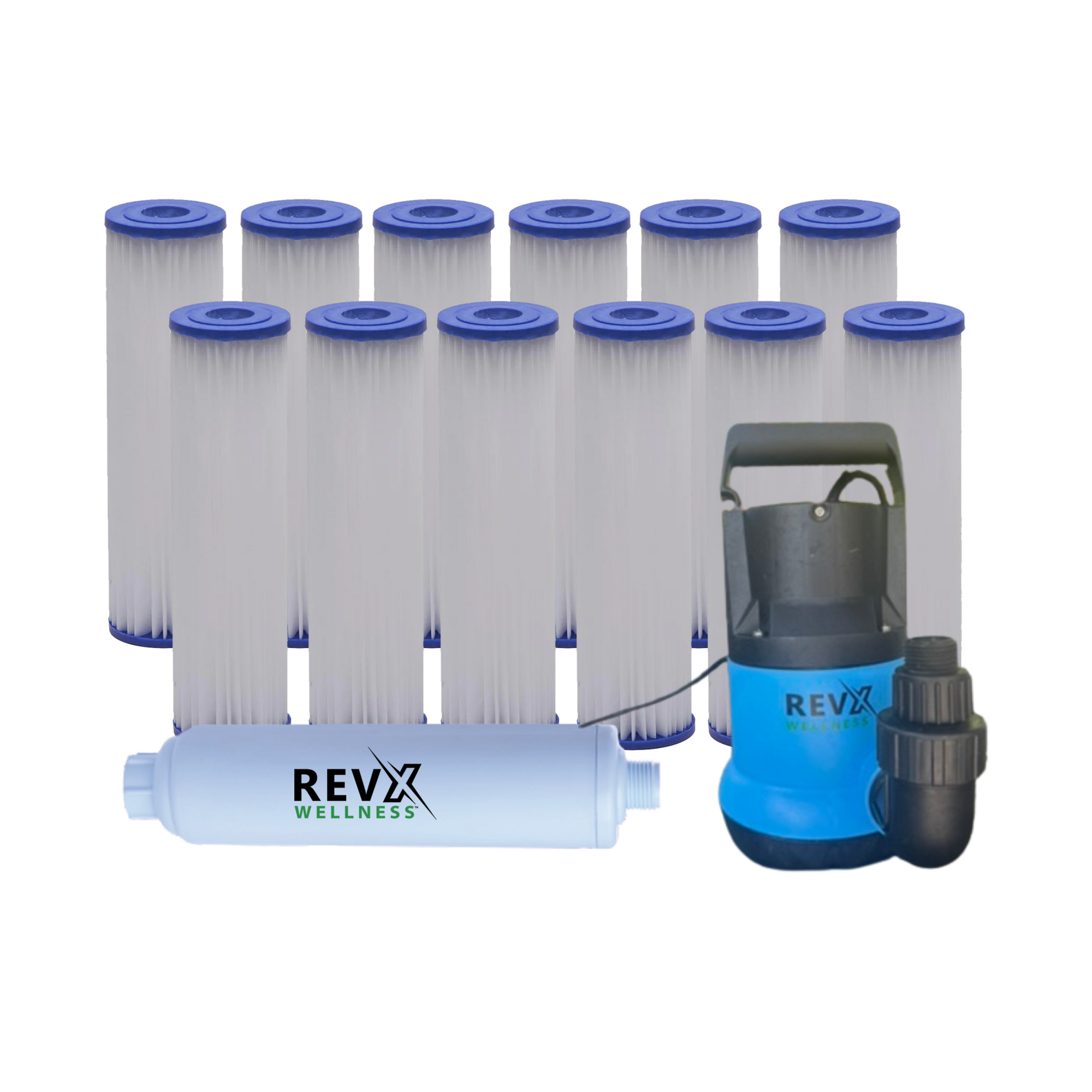 RevX 1 Year Maintenance Starter Kit components with packaging arranged on a white background