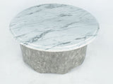 Round Marble Table with Wave Base by Enrico Bartolini - product image 2 for Resin Society