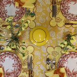 100% Premium Linen - Marigold Flora Parlour Tablecloth by Ro'Table - product image 4 for Resin Society