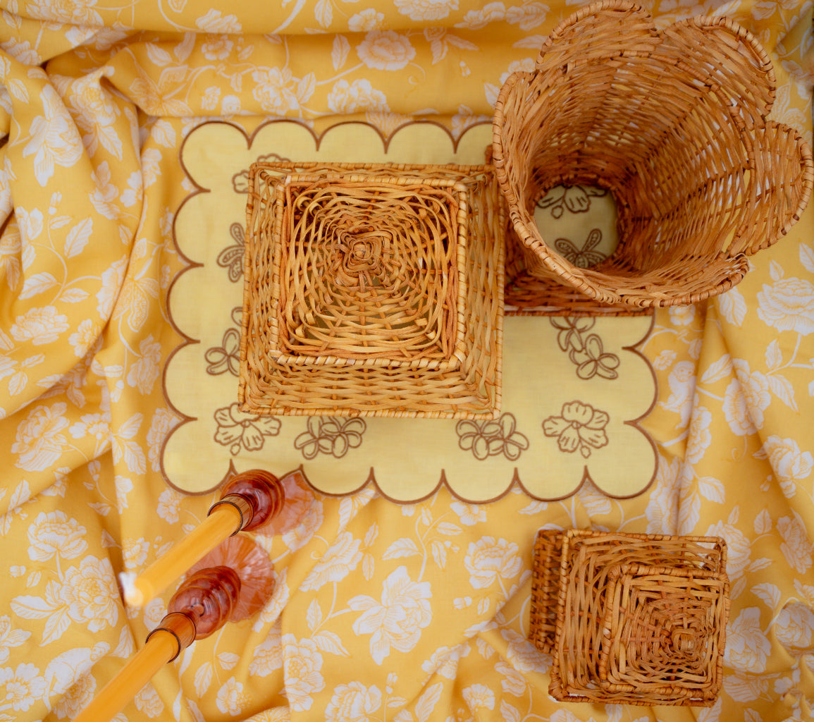 100% Premium Linen - Marigold Flora Parlour Tablecloth by Ro'Table - product image 5 for Resin Society