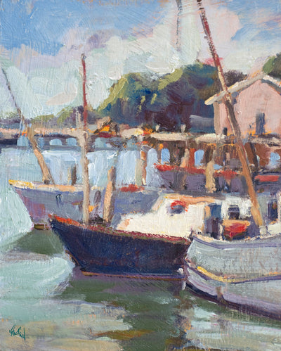 Marina Artist Enhanced Canvas Print by John Beard Collection - main product image for Resin Society