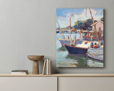 Marina Artist Enhanced Canvas Print by John Beard Collection - product image 2 for Resin Society