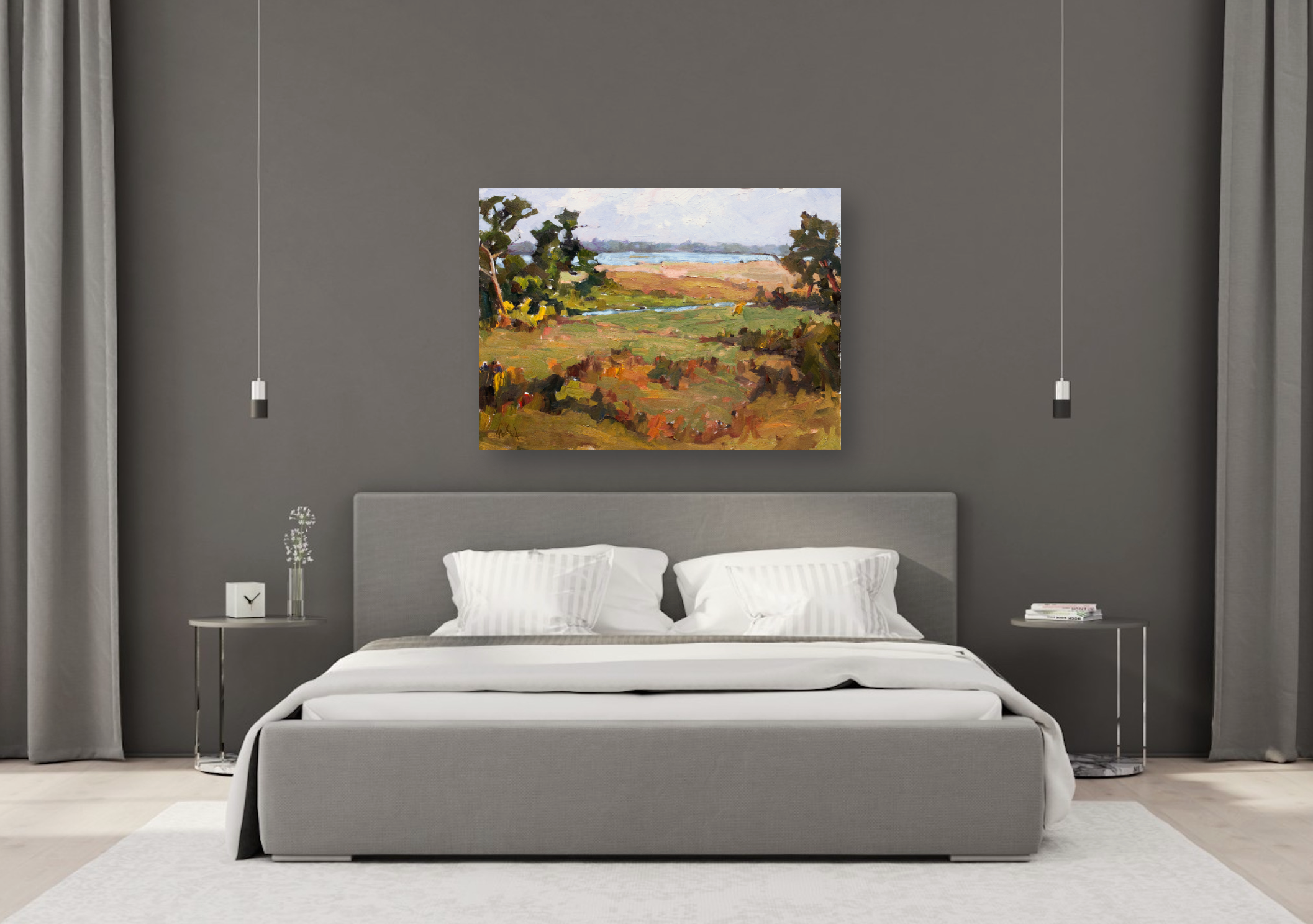 Marsh Light Artist Enhanced Canvas Print by John Beard Collection - product image 3 for Resin Society