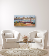 Marsh Mooring Artist Enhanced Canvas Print by John Beard Collection - product image 3 for Resin Society