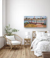 Marsh Mooring Artist Enhanced Canvas Print by John Beard Collection - product image 4 for Resin Society