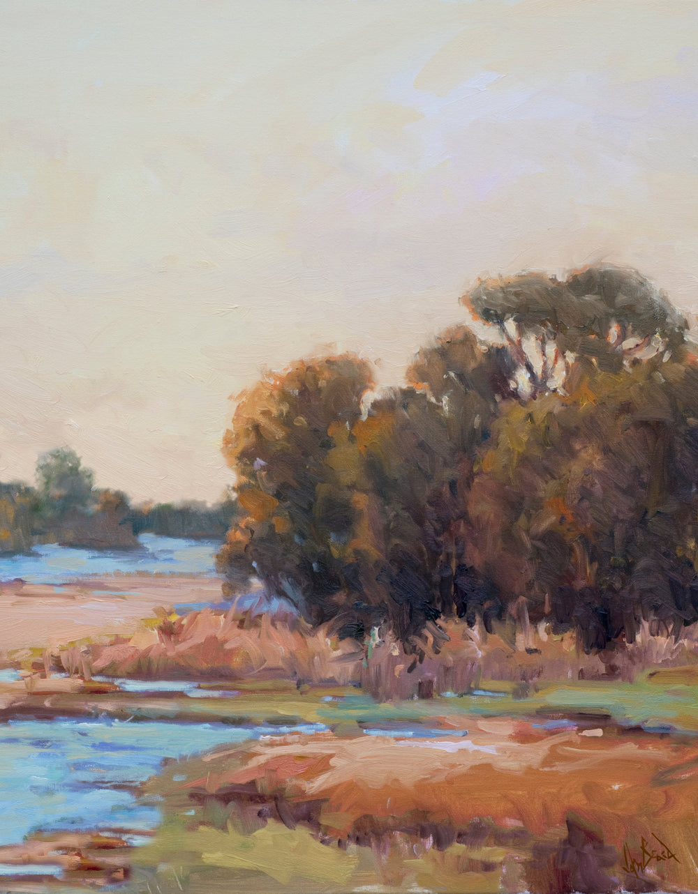Marsh Morning I Artist Enhanced Canvas Print by John Beard Collection - main product image for Resin Society