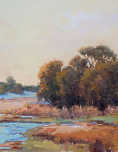 Marsh Morning I Artist Enhanced Canvas Print by John Beard Collection - main product image for Resin Society