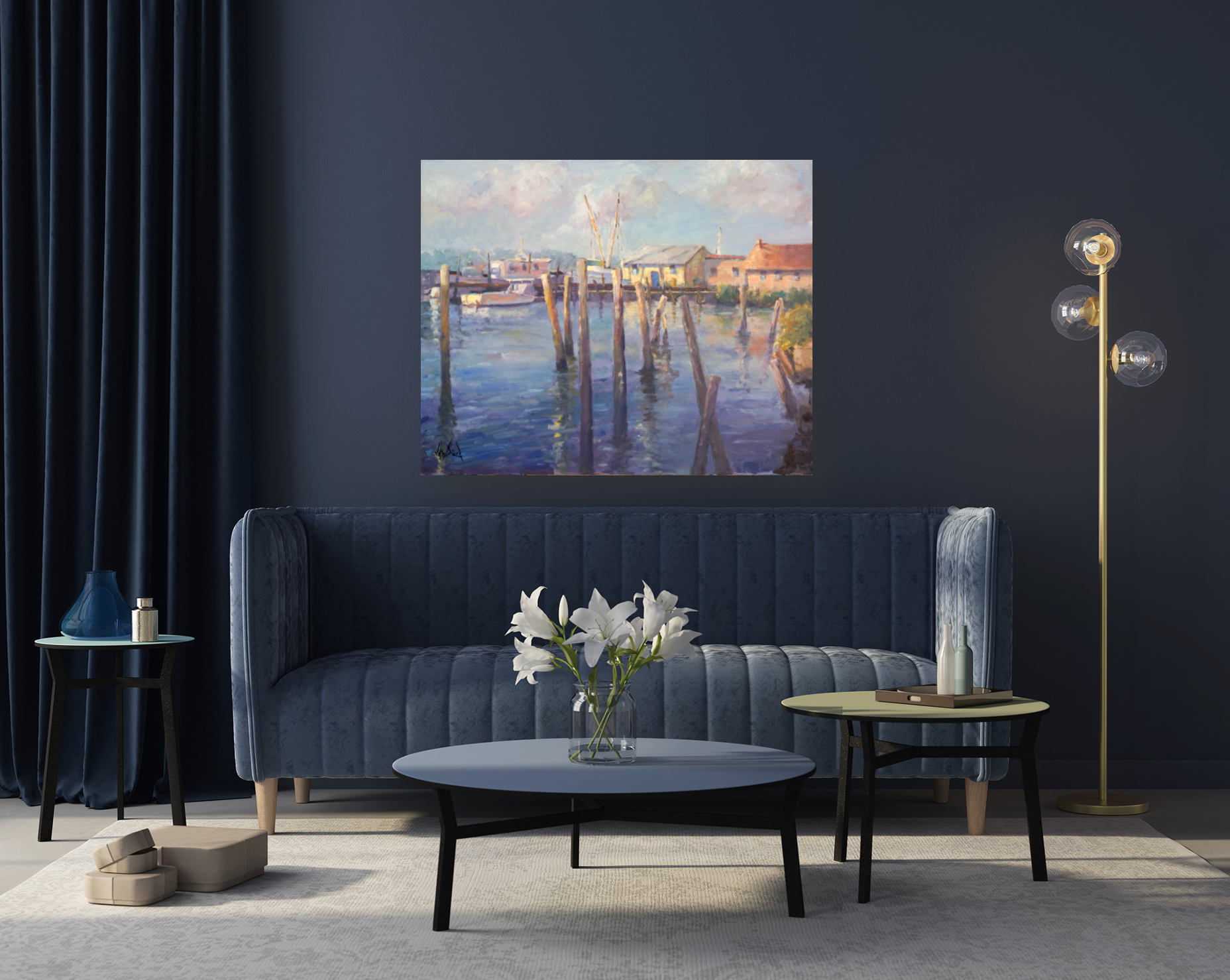 Mayport Pilings Artist Enhanced Canvas Print by John Beard Collection - product image 3 for Resin Society