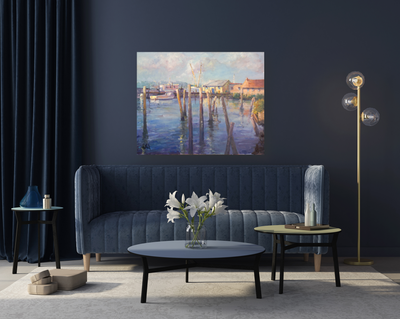 Mayport Pilings Artist Enhanced Canvas Print by John Beard Collection - product image 3 for Resin Society