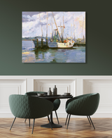 Mayport Shrimp Boats Artist Enhanced Canvas Print by John Beard Collection - product image 3 for Resin Society