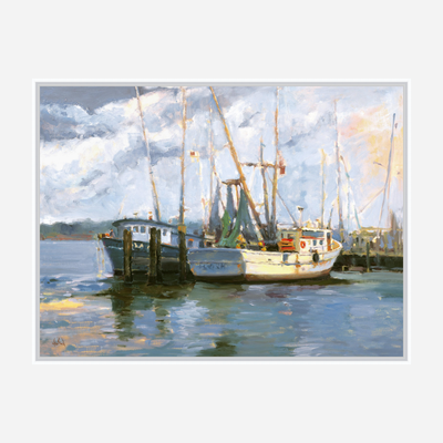Mayport Shrimp Boats Artist Enhanced Canvas Print by John Beard Collection - product image 7 for Resin Society