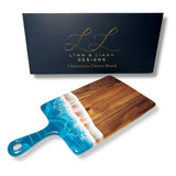 Medium Acacia Cheese Board with resin accents by Lynn & Liana Designs