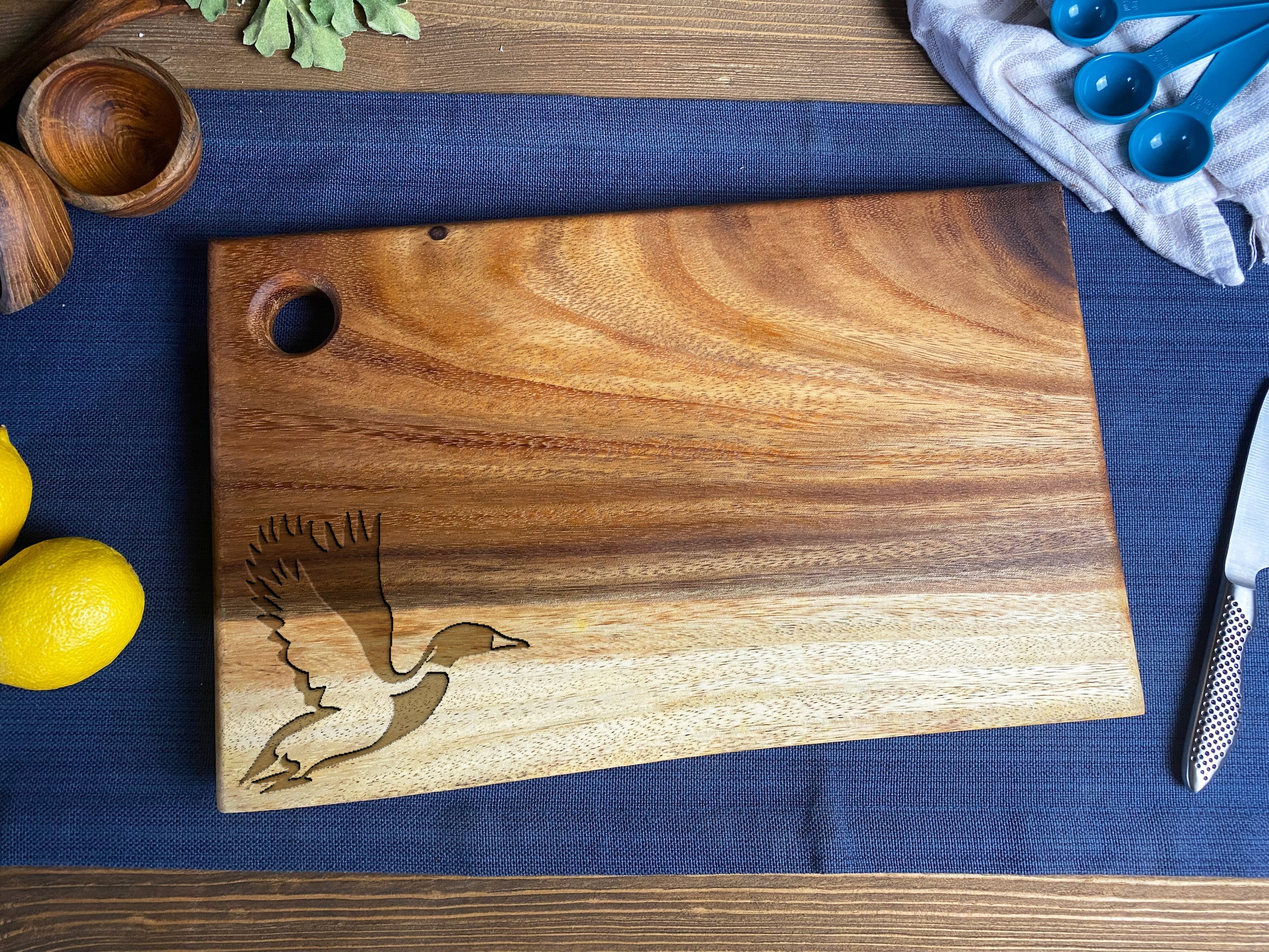 Medium Live Edge Square End Board with Hanging Hole
