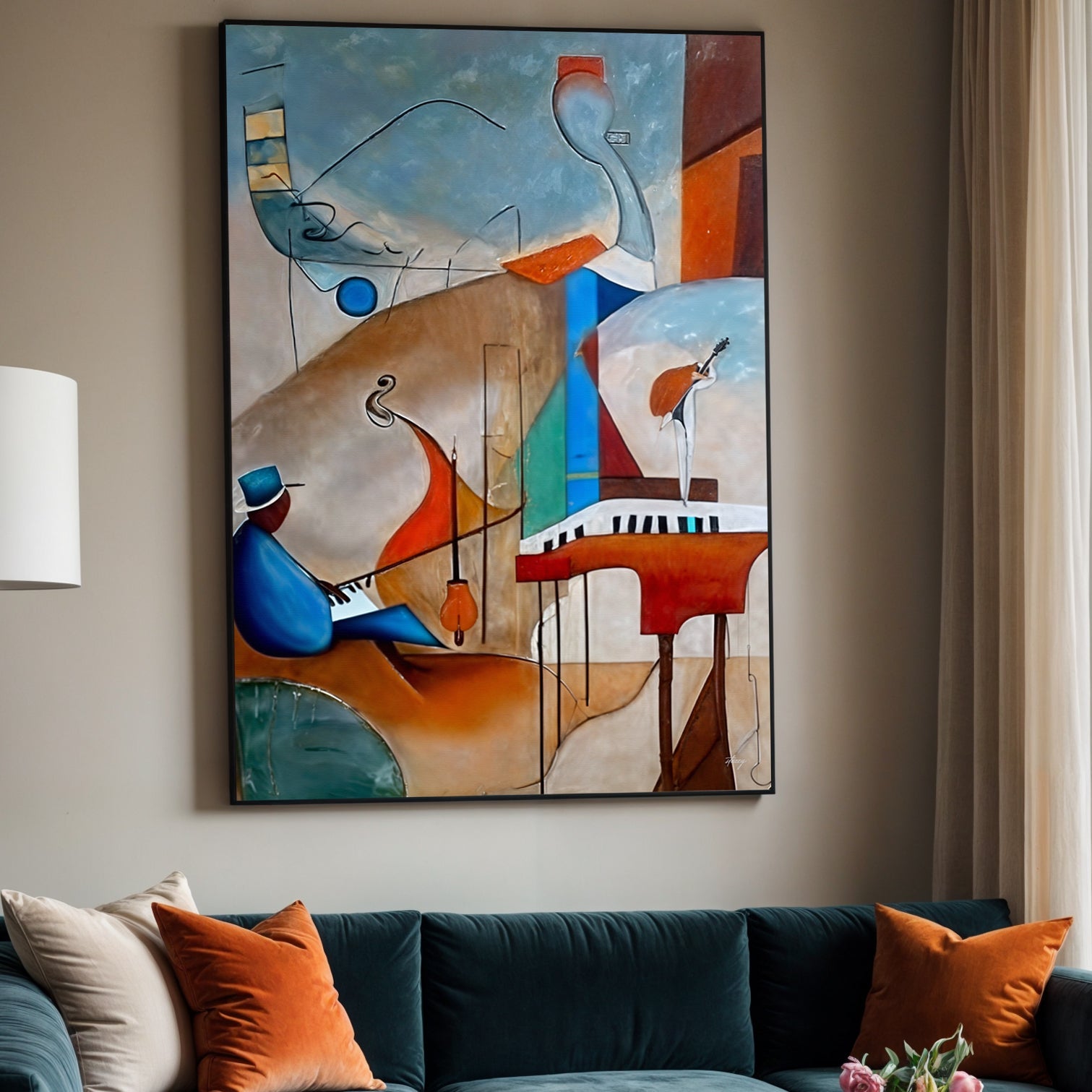 Canvas Print: "Melodic Abstraction" by Tailored Canvases - product image 4 for Resin Society
