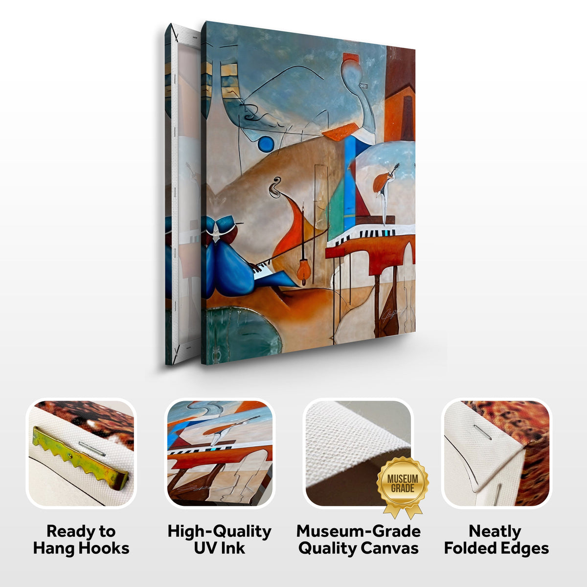 Canvas Print: "Melodic Abstraction" by Tailored Canvases - product image 6 for Resin Society