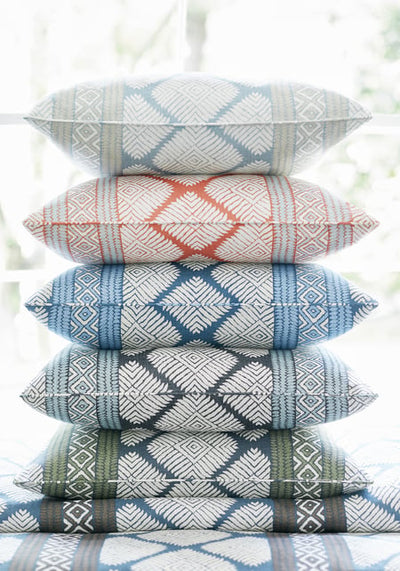 Austin Pillow Cover in Blue, Thibaut Pillows