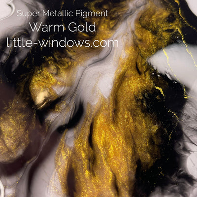 Super Metallic Pigment - Warm Gold 25g by weight detail image - Resin Society