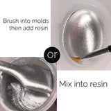 Super Metallic Pigment - Sparkling Silver 25g by weight detail image - Resin Society