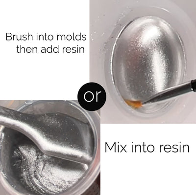 Super Metallic Pigment - Sparkling Silver 25g by weight detail image - Resin Society