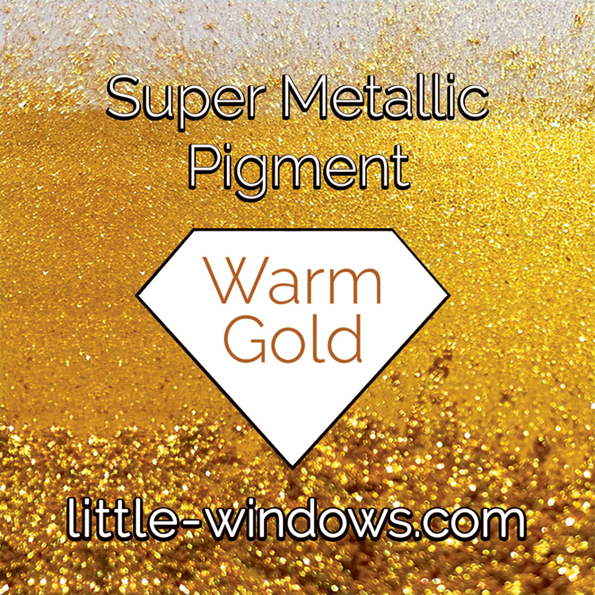Super Metallic Pigment - Warm Gold 25g by weight by Little Windows Brilliant Resin and Supplies - Resin Society
