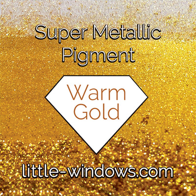 Super Metallic Pigment - Warm Gold 25g by weight by Little Windows Brilliant Resin and Supplies - Resin Society