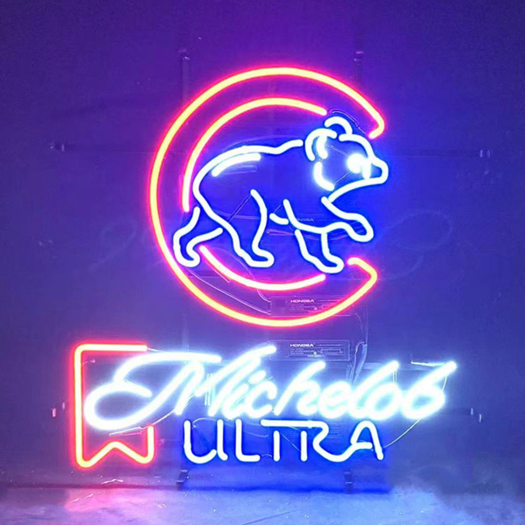 Michelob Ultra Chicago Cubs Neon Light Sign by Neon Signs Land - main product image for Resin Society