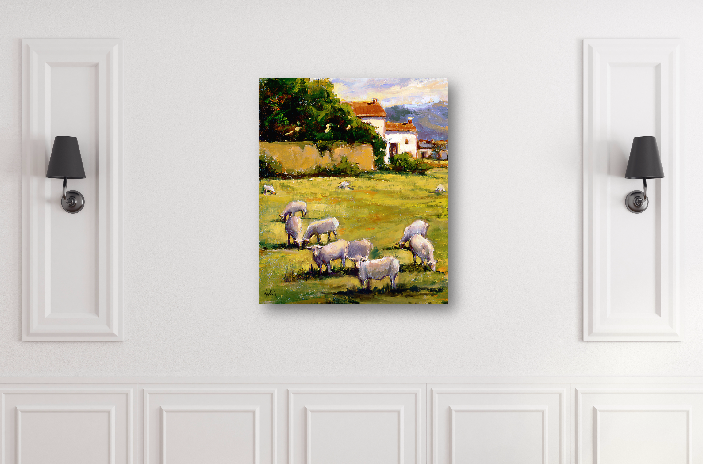 Midday Graze Artist Enhanced Canvas Print by John Beard Collection - product image 2 for Resin Society