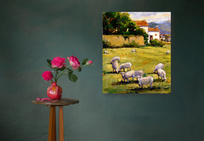Midday Graze Artist Enhanced Canvas Print by John Beard Collection - product image 3 for Resin Society