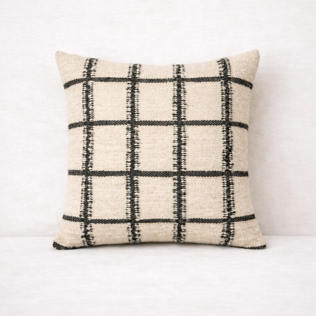 Grid Wool Pillow Cover by Diego Olivero Studio from MESO