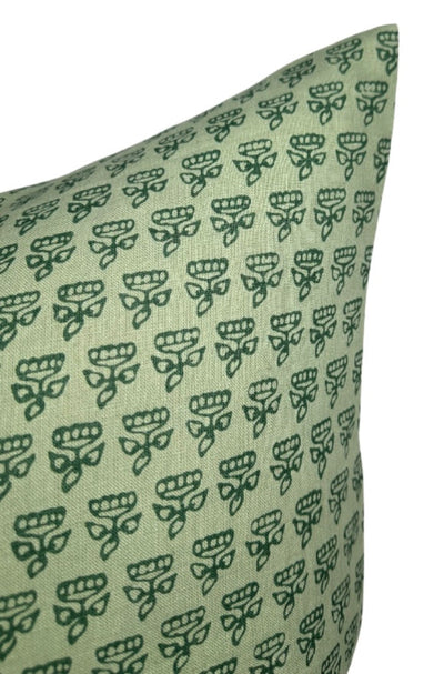 Mimi Floral Pillow Cover in Green, Thibaut Pillows