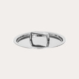 Mini Lid stainless steel pot lid on white background