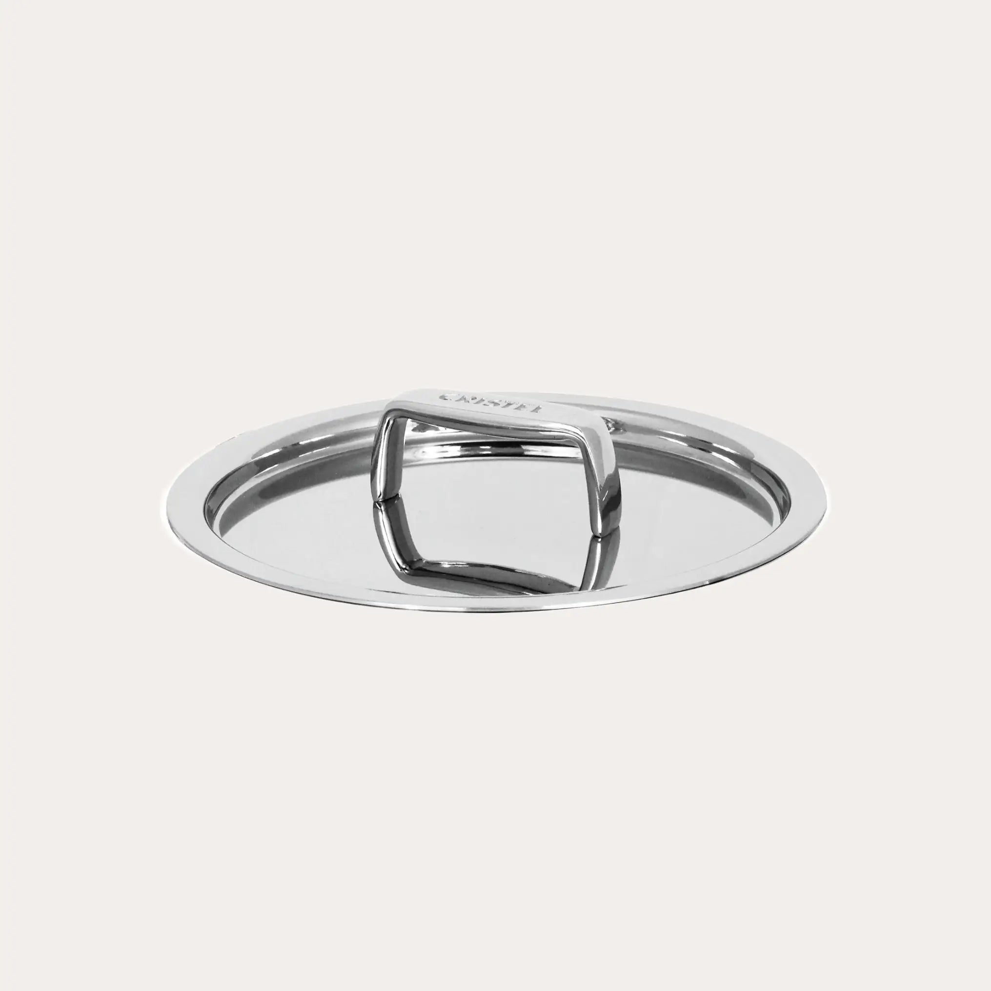 Mini Lid stainless steel pot lid on white background