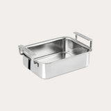 CRISTEL USA Mini Roaster stainless steel roasting pan with mirror finish and smooth rounded edges