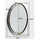 Mirror Betsy Frame Metal Ø90cm by DEKOR - product image 5 for Resin Society
