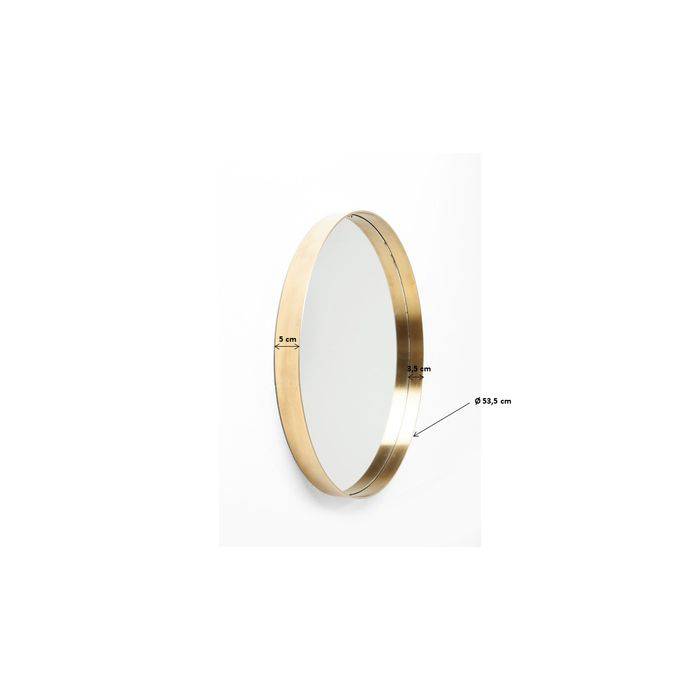 Mirror Curve MO Brass Ø60cm by DEKOR - product image 3 for Resin Society