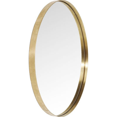 Mirror Curve Round Brass Ø100cm