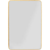 Mirror Jetset Square Gold 94x64cm showing lacquered MDF frame and glass mirrored surface from multiple angles