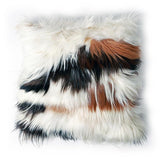 Mixed Natural Goatskin Pillow by Homelosophy