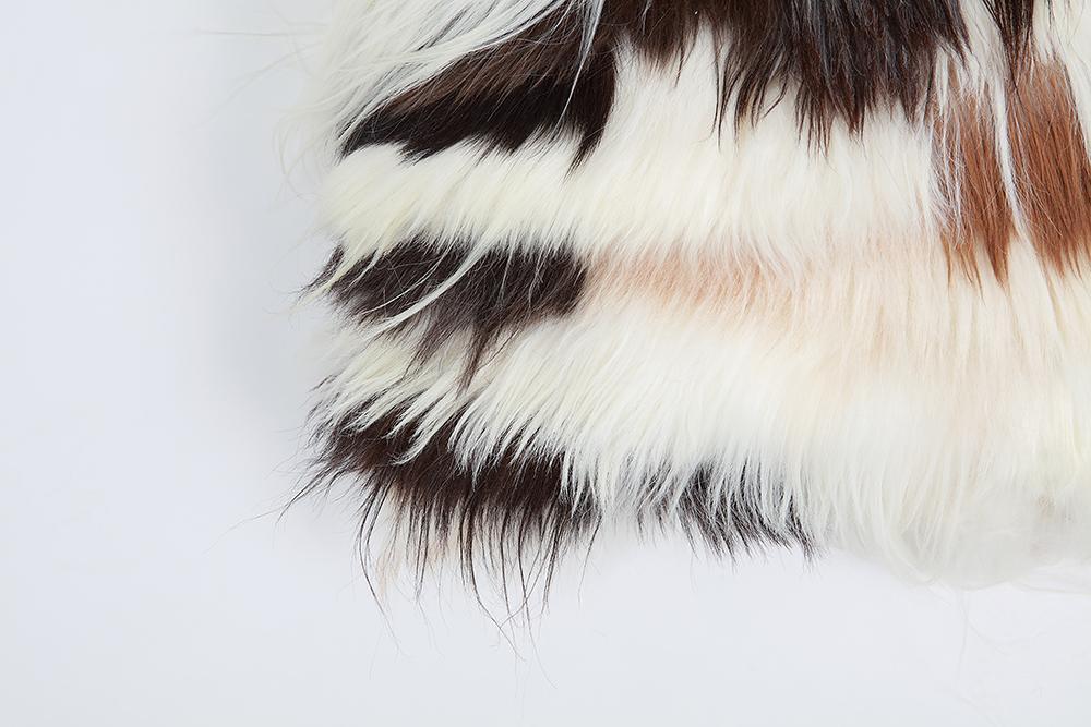 Mixed Natural Goatskin Pillow by Homelosophy