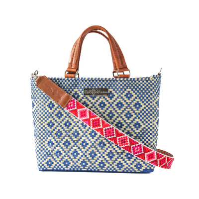 Mixte Medium Woven Crossbody Drawstring Bag