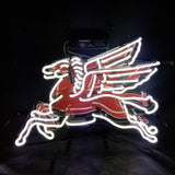 Mobilgas Gas Oil Flyin Horse White Neon Signs Light by Neon Signs Land - product image 2 for Resin Society