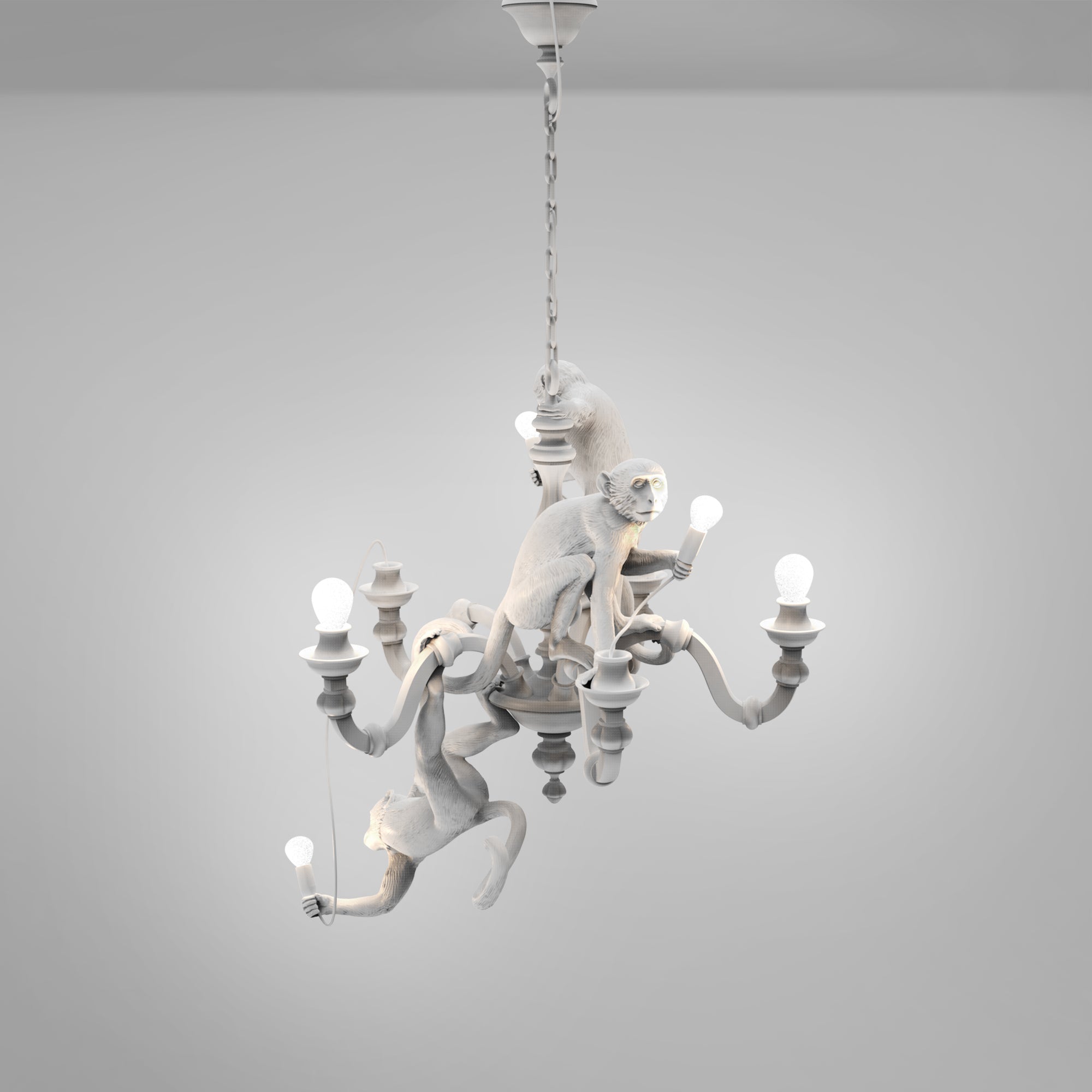 Monkey Chandelier White by DEKOR - product image 3 for Resin Society