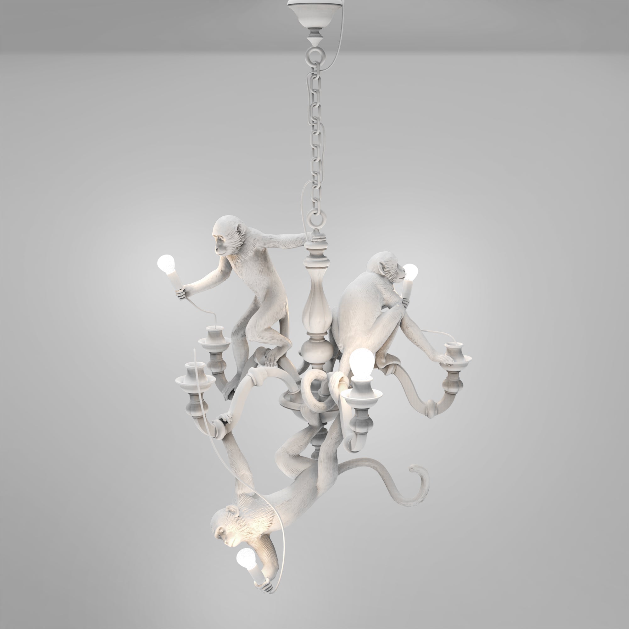 Monkey Chandelier White by DEKOR - product image 2 for Resin Society