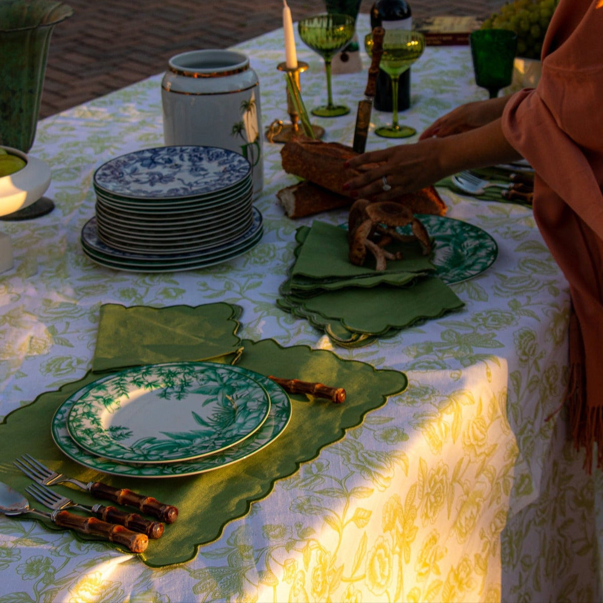 Monsoon Verdant Dinner Plate - Case of 12 Plates (+3 Bonus Plates) by Ro'Table - product image 7 for Resin Society