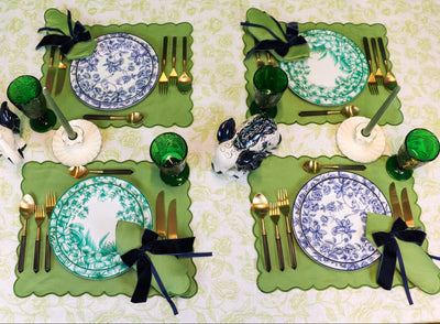 Monsoon Verdant Dinner Plate - Set of 4 (+1 Bonus Plate) by Ro'Table - product image 13 for Resin Society