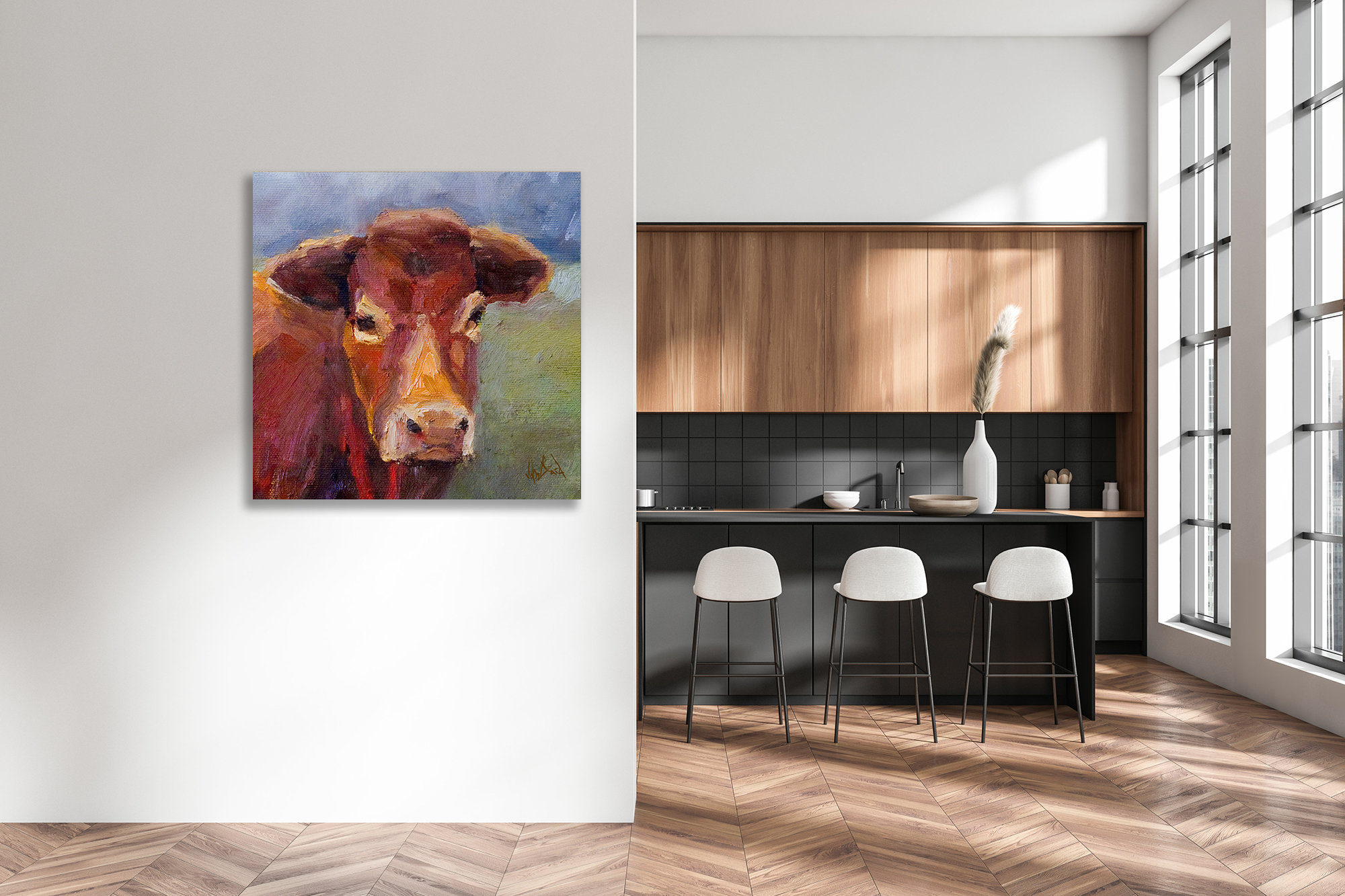 Moo Moo I Artist Enhanced Canvas Print