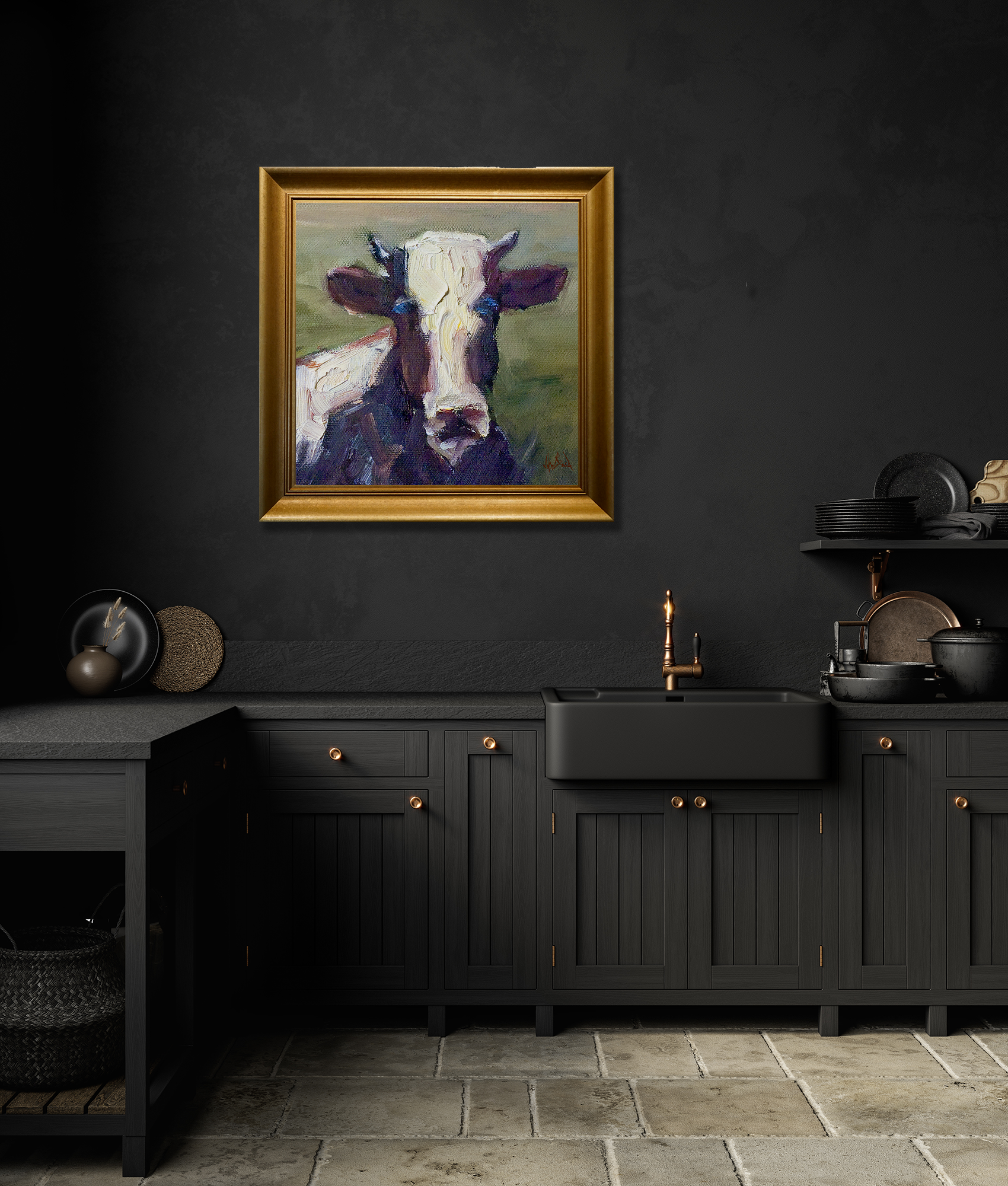 Moo Moo II Artist Enhanced Canvas Print
