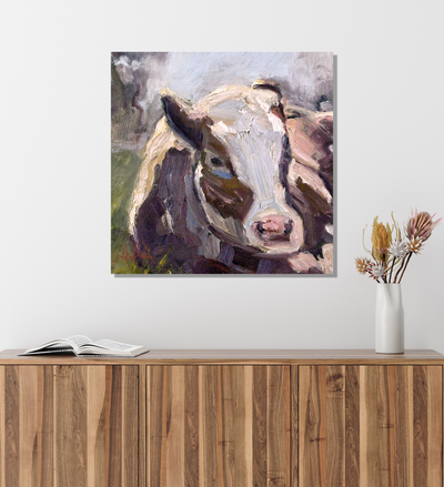 Moo Moo III Artist Enhanced Canvas Print