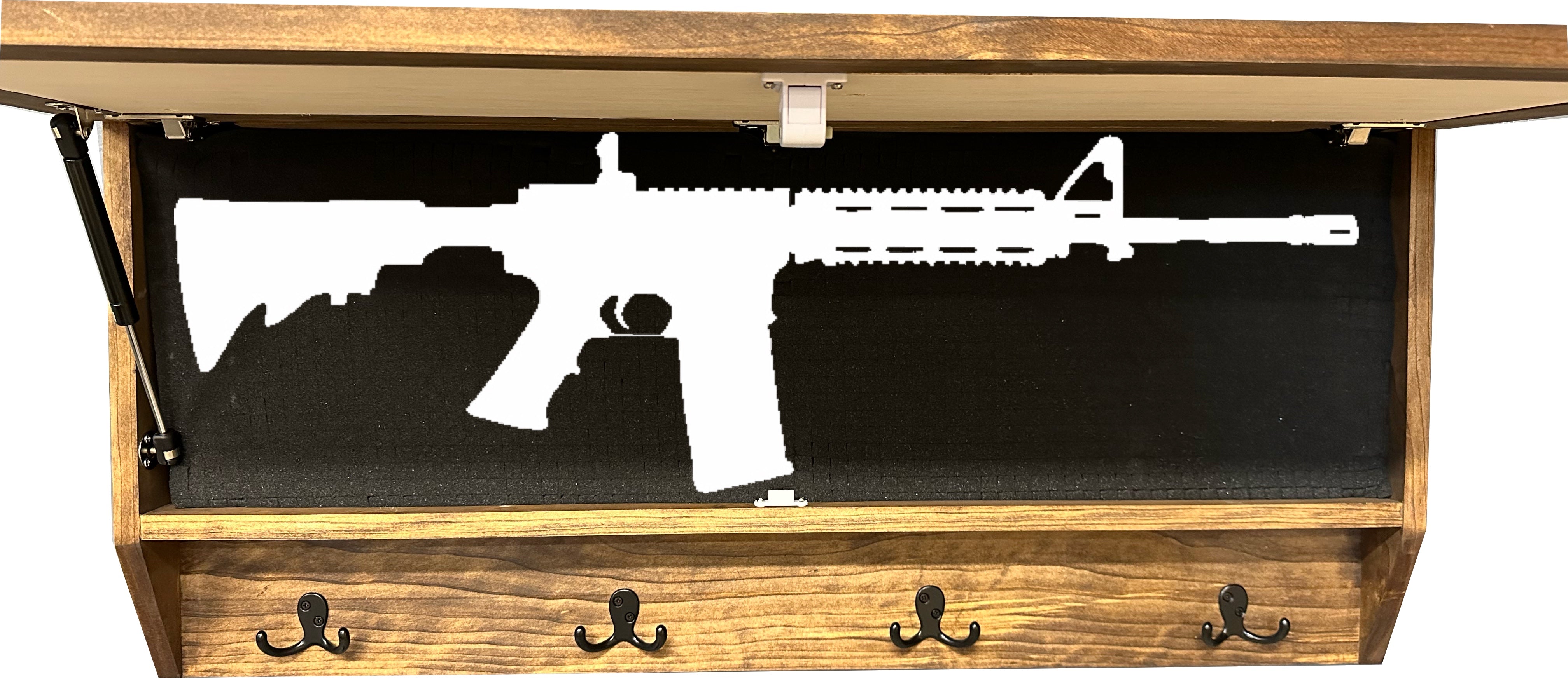 Moose Hunting Hidden Gun Storage Coat Rack Concealment Shelf by Bellewood Designs - product image 12 for Resin Society